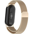 Milánsky náramok s puzdrom pre Xiaomi Smart Band 10 / 9 / 8, šampanské