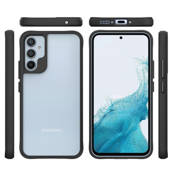 Obal na mobil pre Samsung Galaxy A34 5G, Fusion Hybrid, transparentné / čierne
