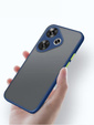 Silikónové puzdro pre Xiaomi Poco F6, s ochranou fotoaparátu, transparentné / modré