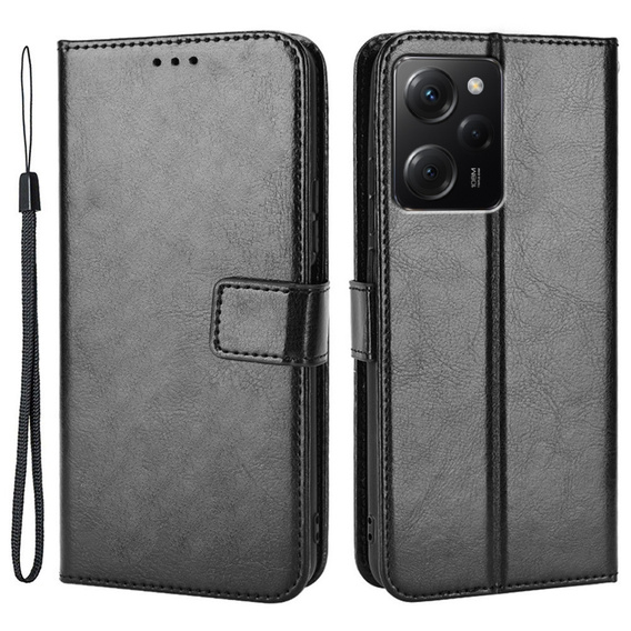 Klapkové puzdro pre Xiaomi Poco X5 Pro 5G, Wallet, čierne