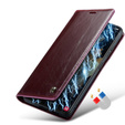 CASEME flipové puzdro pre Samsung Galaxy S21 Ultra 5G, Waxy Textured, červené