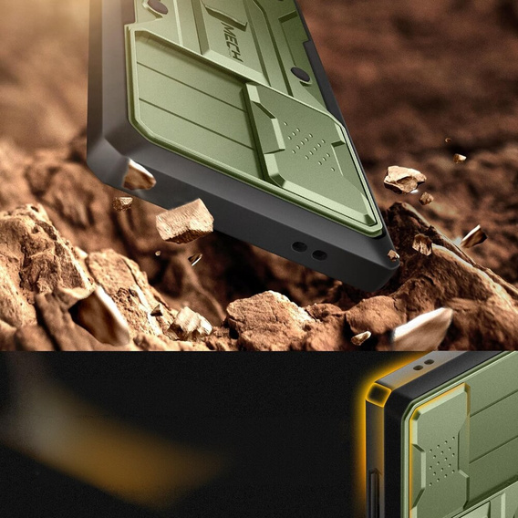Puzdro pre Samsung Galaxy S24 Ultra, séria Tongate MECH so stojanom, zelený