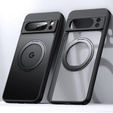 Puzdro pre telefón Google Pixel 8A, Fusion Hybrid Kickstand, pre MagSafe, priehľadné