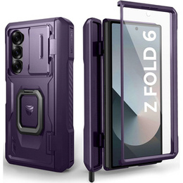 Obrnené puzdro pre Samsung Galaxy Z Fold 6 5G, Dexnor Full Body S-Pen Slot, fialové