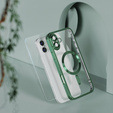 Puzdro pre iPhone 16, Electro MagSafe, zelený + sklo na displej