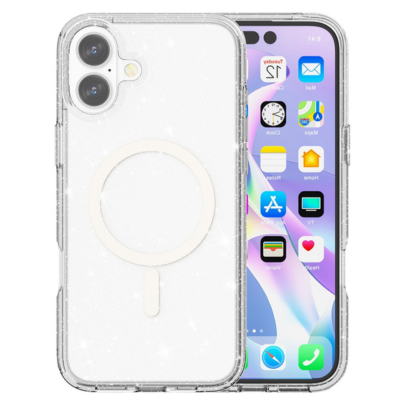 Puzdro pre iPhone 17, pre MagSafe, trblietavé, transparentné