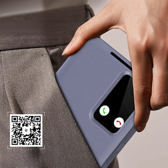 Flipové puzdro pre Samsung Galaxy S25 Edge, Smart View Wallet, fialové