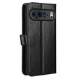 Klapkové puzdro pre Google Pixel 9 / Google Pixel 9 Pro, Crazy Horse Wallet, čierne