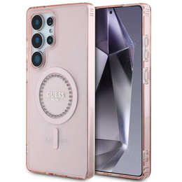 GUESS Obal na mobil pre Samsung Galaxy S25 Ultra, 4G Big Metal Logo, ružové