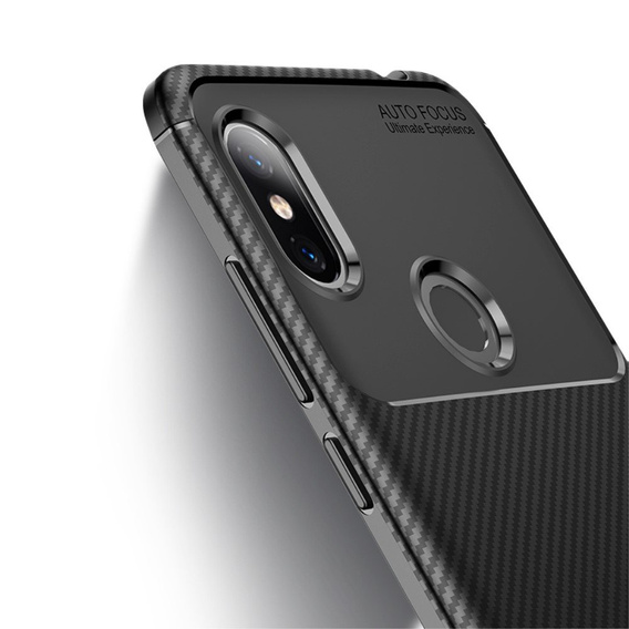 Obal na mobil pre Xiaomi Redmi Note 6 Pro, Carbon Gel, čierne