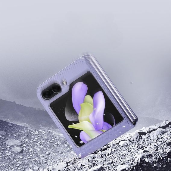 Puzdro Dux Ducis pre Samsung Galaxy Z Flip5 5G, Bril, fialové