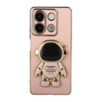 Puzdro pre Xiaomi Redmi Note 13 5G, Astronaut, ružové + tvrdené sklo 9H