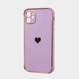 Obal na mobil pre Apple iPhone 11, Electro heart, fialové