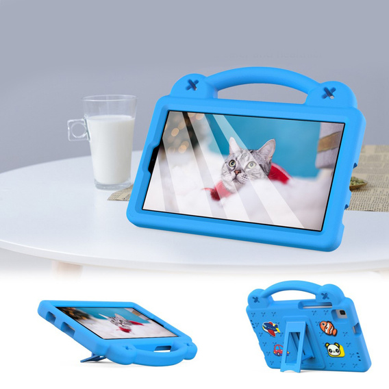 Detské puzdro pre Samsung Galaxy Tab A7 Lite 8.7 T220/T225, Cute Patterns, so stojanom, modré
