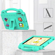 Detské puzdro pre iPad mini 7.9" 2019/2015/2014/2013/2012 (5/4/3/2/1 gen.), Cute Patterns, so stojanom, zelený