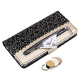 Klapkové puzdro pre Samsung Galaxy A51, Wallet Pocket Zipper Lace, čierne
