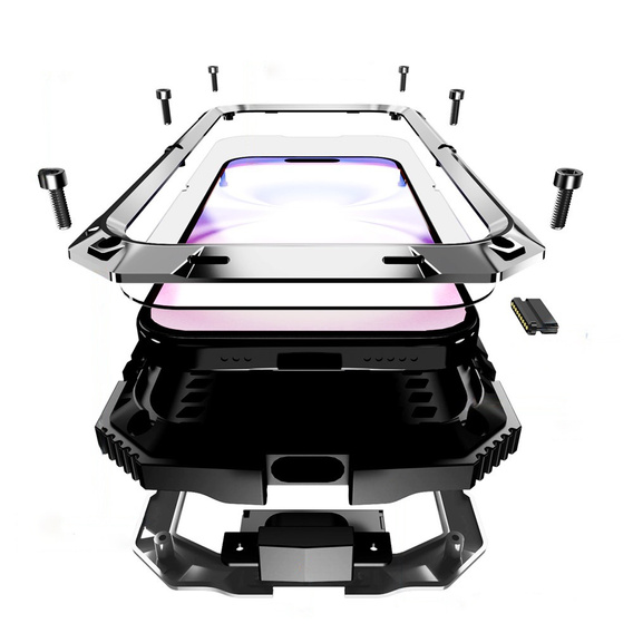 Puzdro R-JUST s podstavcom a integrovaným sklom pre iPhone 17