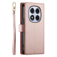 Klapkové puzdro pre Xiaomi Redmi Note 14 Pro 5G / Poco X7 5G, Wallet Zipper Pocket, ružové