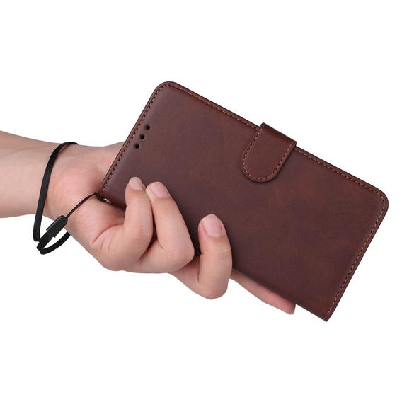 Klapkové puzdro pre Realme C67, Leather Wallet, hnedé