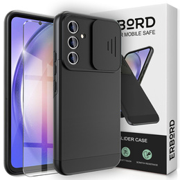 Obal na mobil pre Samsung Galaxy A54 5G, Slide Camera, čierne