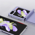 Puzdro Dux Ducis pre Samsung Galaxy Z Flip5 5G, Bril, fialové