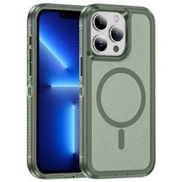 Puzdro s rámom pre iPhone 13 Pro Max, pre MagSafe, zelený