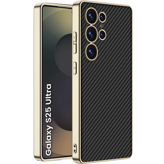 Puzdro pre Samsung Galaxy S25 Ultra, GKK Leather, carbon čierne