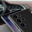 Puzdro pre Samsung Galaxy S23 Ultra, GKK Woven Leather, čierne