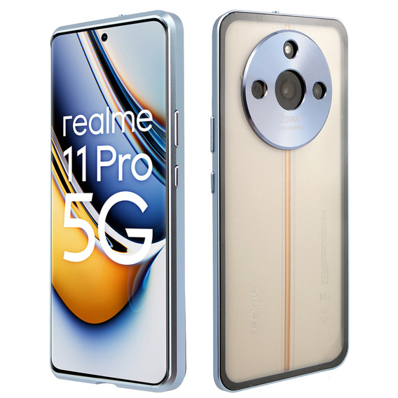Puzdro pre Realme 11 Pro 5G / Pro+ 5G, Frame Case, modré