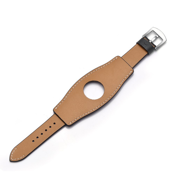 Kožený remienok pre Apple Watch 1/2/3/4/5/6/7/8/SE/Ultra 42/44/45/49 mm, čierny