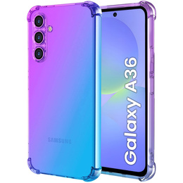Puzdro pre Samsung Galaxy A36, Gradient Dropproof, Fialová / modrá