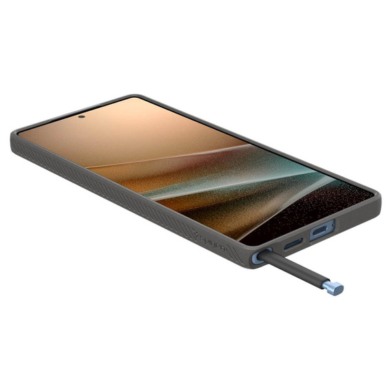Puzdro Spigen pre Samsung Galaxy S25 Ultra, Liquid Air, sivé + tvrdené sklo 9H