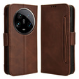 Klapkové puzdro pre Xiaomi 14 Ultra, Card Slot, hnedé