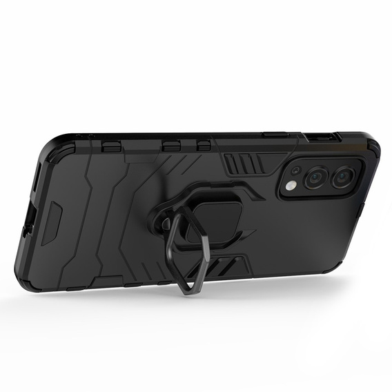Obal na mobil pre OnePlus Nord 2 5G, Kickstand Ring, čierne