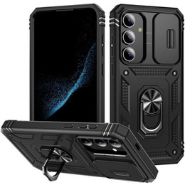 Obal na mobil pre Samsung Galaxy S24+ Plus, CamShield Slide, čierne