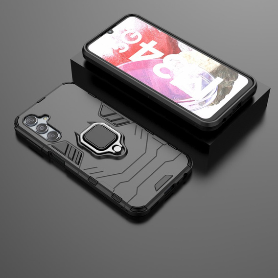 Obal na mobil pre Samsung Galaxy M34, Kickstand Ring, čierne