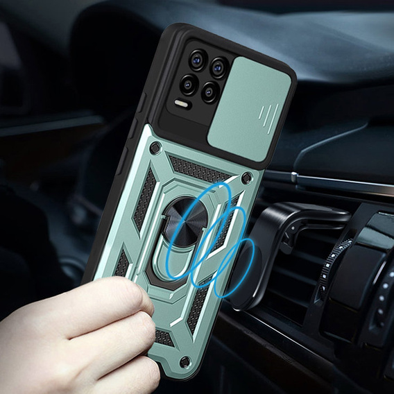Obal na mobil pre Realme 8 / 8 Pro, CamShield Slide, zelené