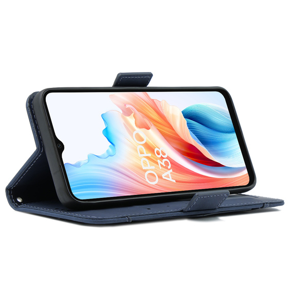 Klapkové puzdro pre Oppo A38 4G / Oppo A18 4G, Card Slot, modré