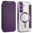 Klapkové puzdro pre Samsung Galaxy A26, RFID Wallet MagSafe CamShield, fialové