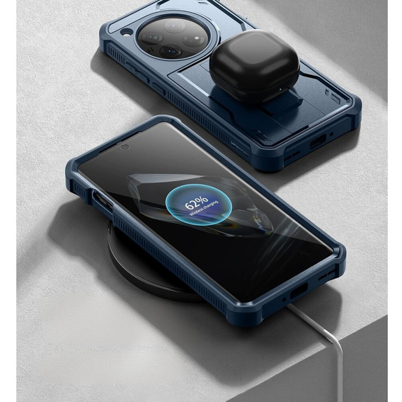 Obrnené puzdro pre OnePlus 12, Dexnor Full Body (Two Frames), modré