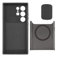 Obal na mobil pre Samsung Galaxy S24 Ultra, ERBORD MagProtect Slide Camera, sivé gunmetal