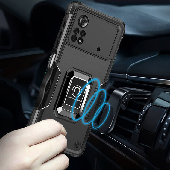 Obal na mobil pre Xiaomi Poco X4 Pro 4G, Dual-Layer Armor, čierne