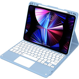 Puzdro + klávesnica iPad Air 10.9 4 2020 / 5 2022, Touchpad, modré