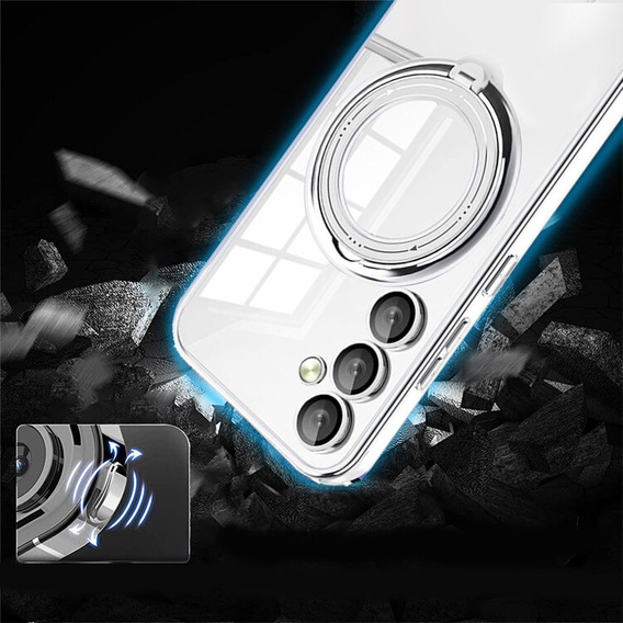 Magnetické puzdro pre Samsung Galaxy A54 5G, pre MagSafe, strieborné