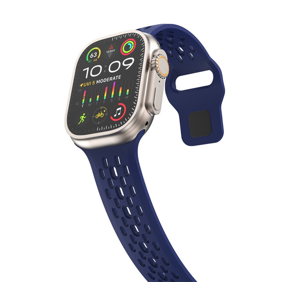 Silikónový remienok pre Apple Watch 1/2/3/4/5/6/7/8/SE/ULTRA 42/44/45/49MM, námornícka modrá