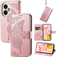 Klapkové puzdro pre Honor 400 5G, Butterfly, ružové rose gold