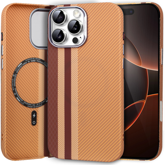 Puzdro pre iPhone 16 Pro Max, Carbon Fiber MagSafe, žlté