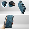CASEME puzdro pre Samsung Galaxy A56 5G, Leather Wallet Cash and Card Slots, s remienkom, modré