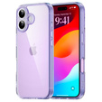 Puzdro pre iPhone 17, s krytom fotoaparátu, priehľadné s fialovými stranami
