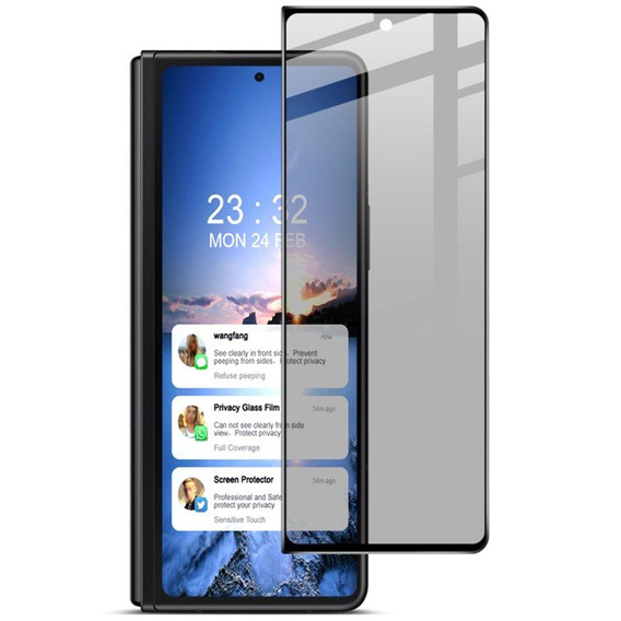IMAK Privacy Tempered Glass pre Samsung Galaxy Z Fold4 5G - Black